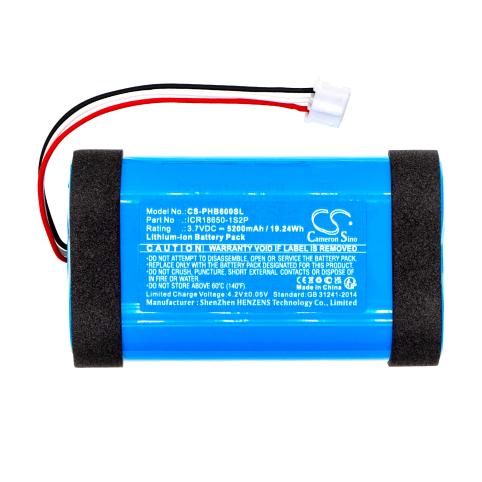 Refc batterij icr18650 1s2p