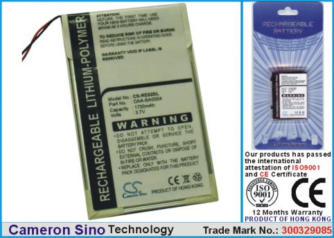 Batterij drijfveer mp3 mp4 video creative dap hd0014