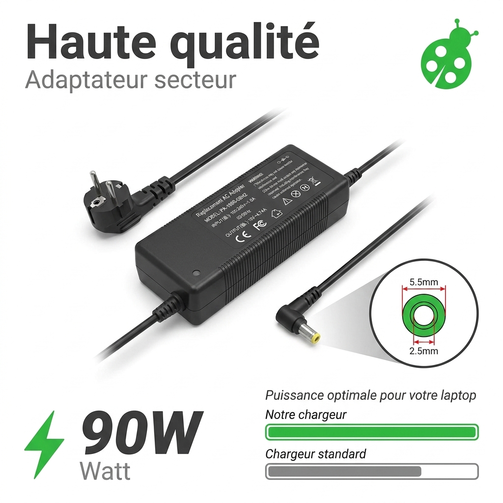 Oplader laptop essentielb smart mouv 1504