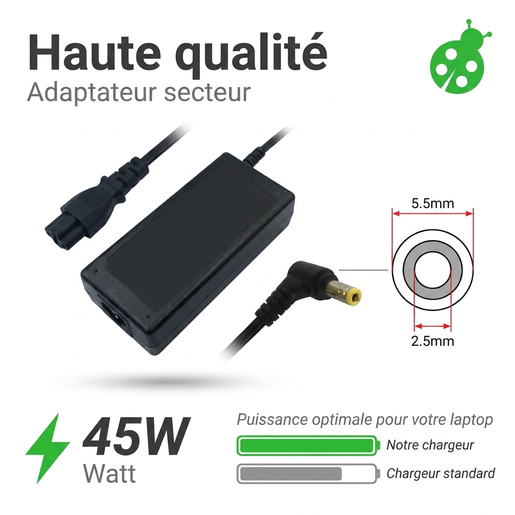 Oplader toshiba dynabook satellite pro l50 g