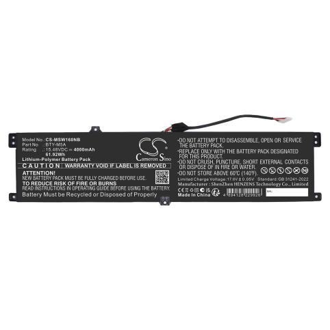 Batterij  msi bty m5a