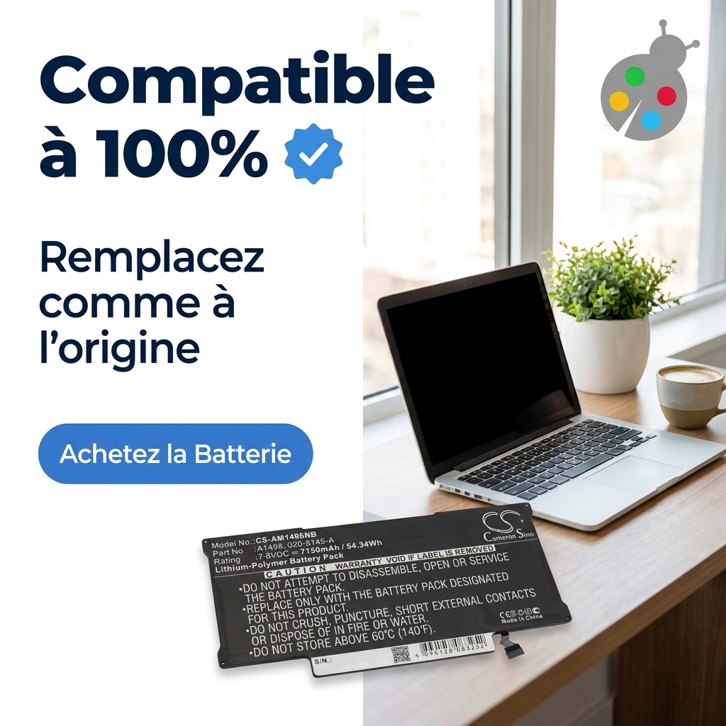 Batterij laptop  macbook air 13 début 2015