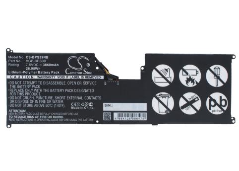 Batterij  sony vgp bps39