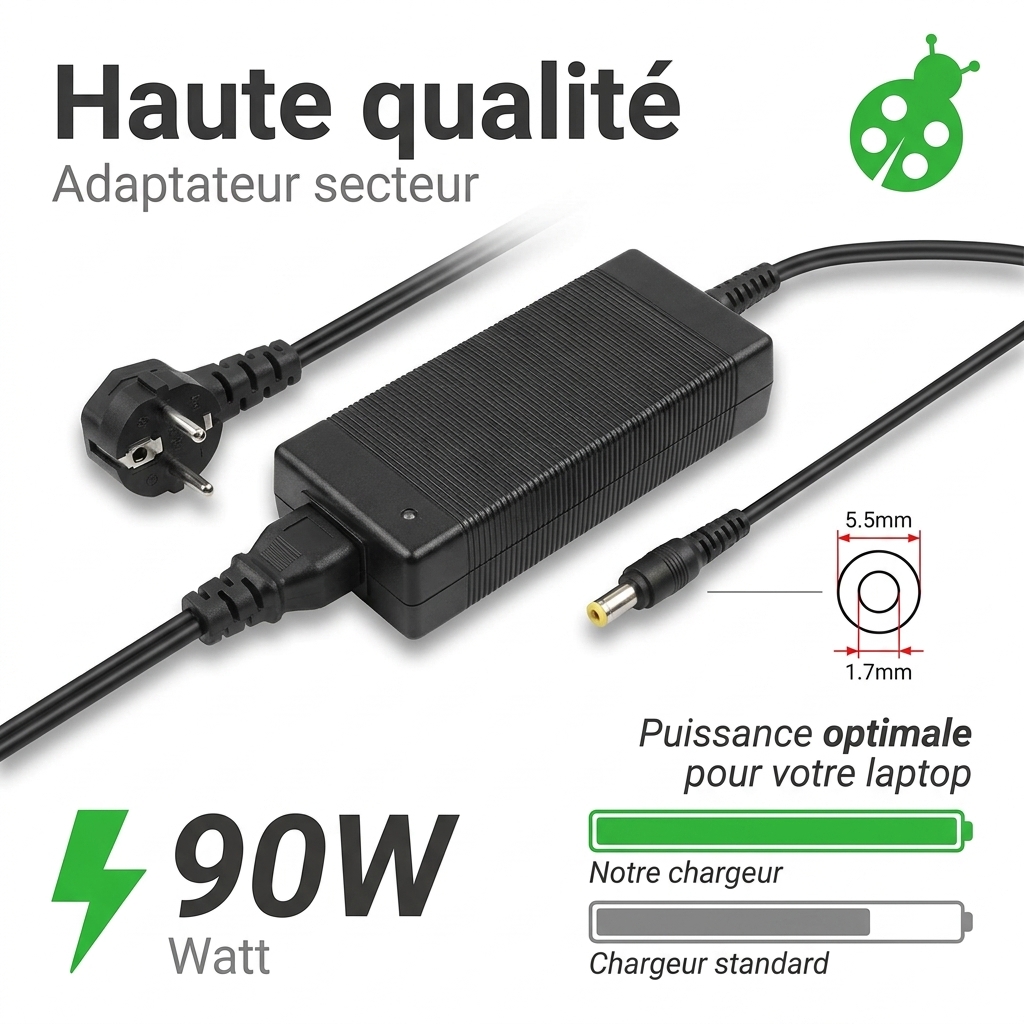 Oplader laptop packard bell onetwo ma5001fr