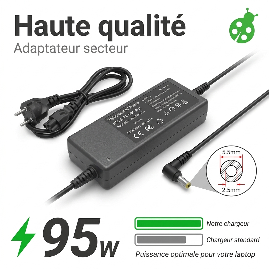 Oplader laptop essentielb smart mouv 1502