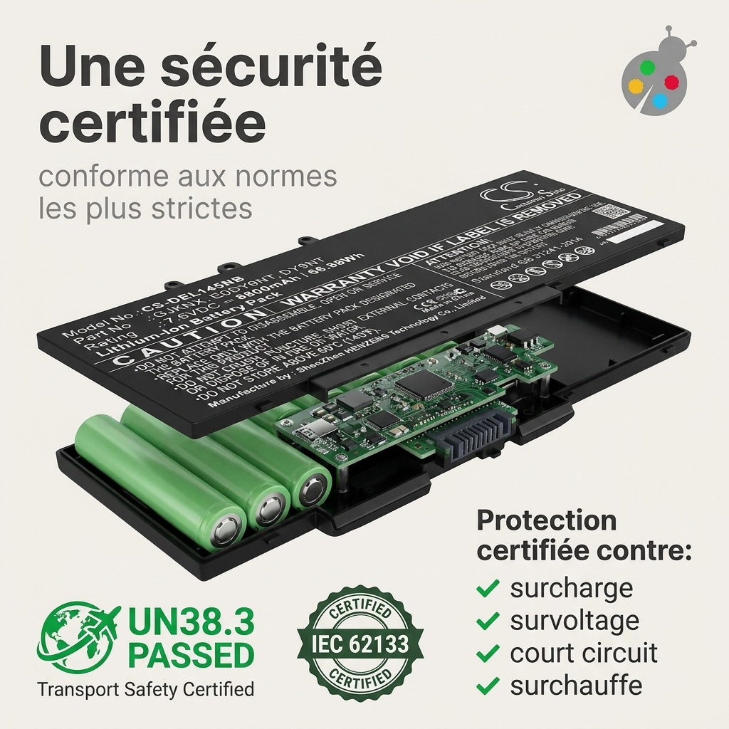 Batterij laptop dell latitude 5290 7.6 v