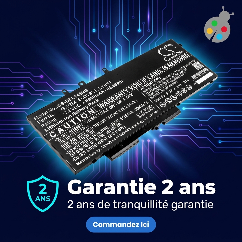 Batterij laptop dell latitude 5290 7.6 v