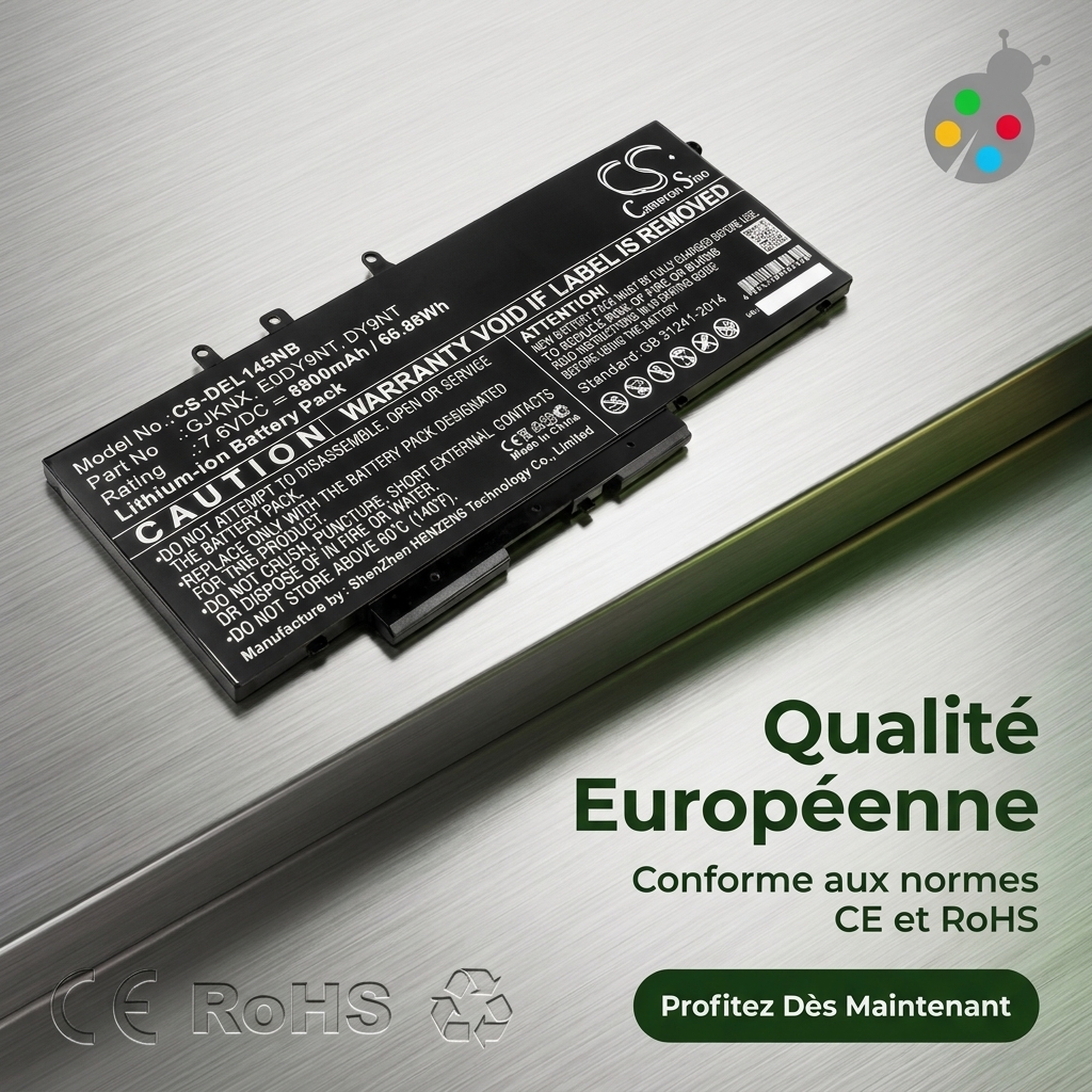 Batterij laptop dell latitude 5290 7.6 v