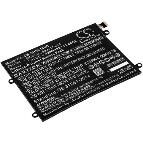 Batterij hp notebook x2 10 p011nf