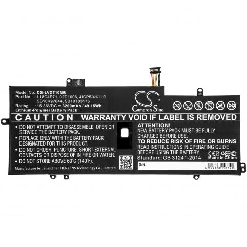 Batterij laptop lenovo thinkpad x1 carbon 2019