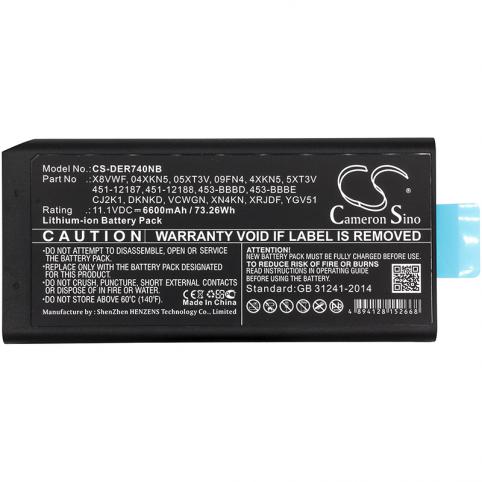 Batterij laptop dell latitude 12 7204