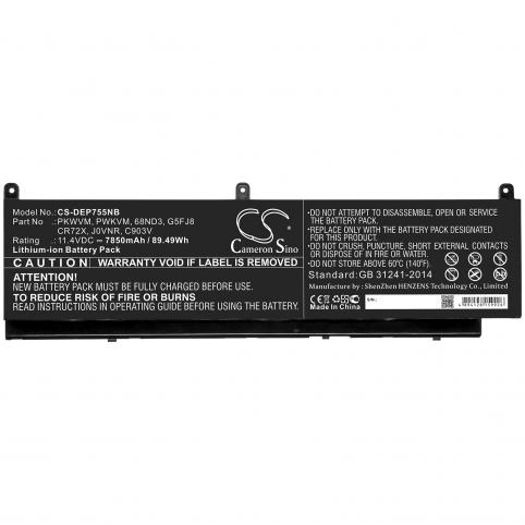 Batterij dell precision 7550