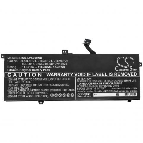Batterij  lenovo l18d6pd1