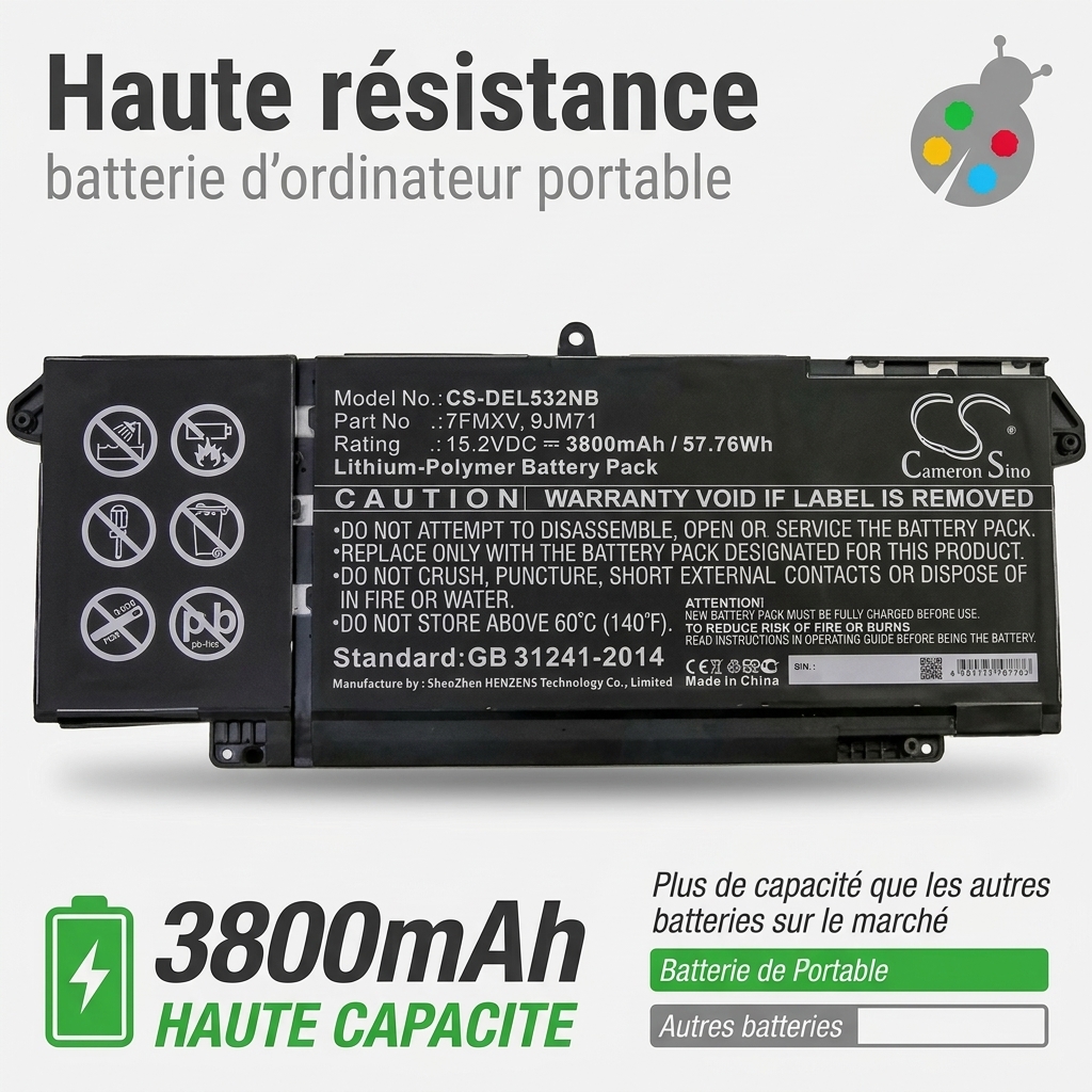 Batterij laptop dell latitude 7420