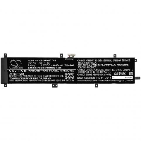 Batterij asus proart studiobook pro 17 h700 h700gv