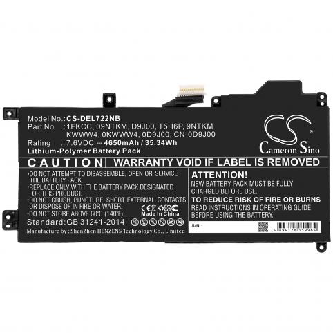 Batterij laptop dell latitude 12 7200