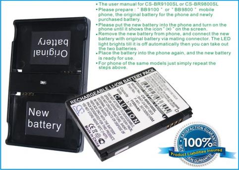 Batterij  smartphone blackberry rim pearl 2