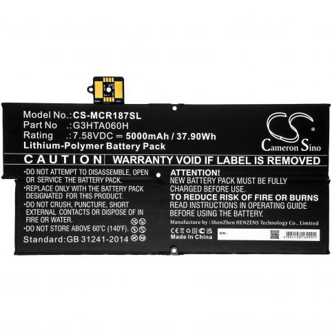 Batterij  microsoft g3hta060h surface pro x
