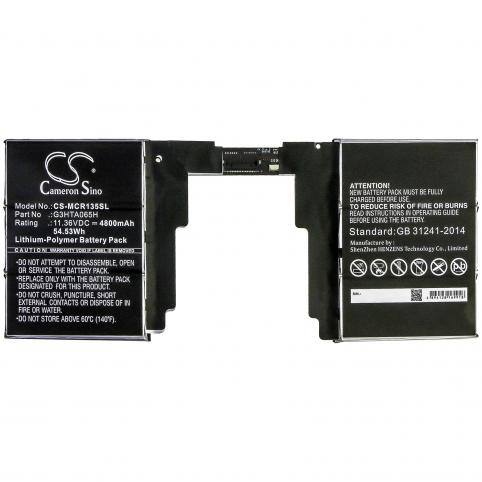 Batterie pour tablette microsoft g3hta065h surface book 3 13.5 keyboard batterij