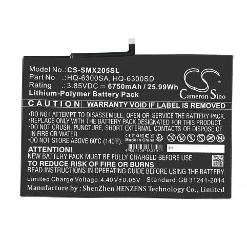 Batterie pour tablette samsung hq 6300sa tab a8 10.5 batterij