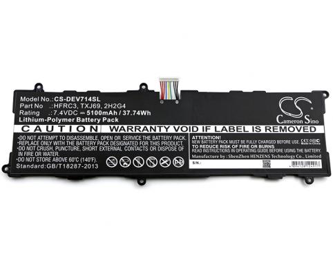 Batterie pour tablette dell 2h2g4 venue 11 pro 7140 batterij