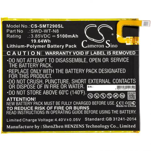Batterie pour tablette samsung swd wt n8 galaxy tab heeft 8.0 2019 batterij