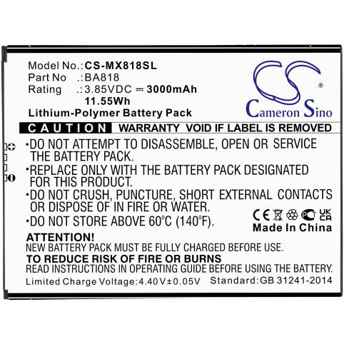 Batterij telefoon meizu m1818