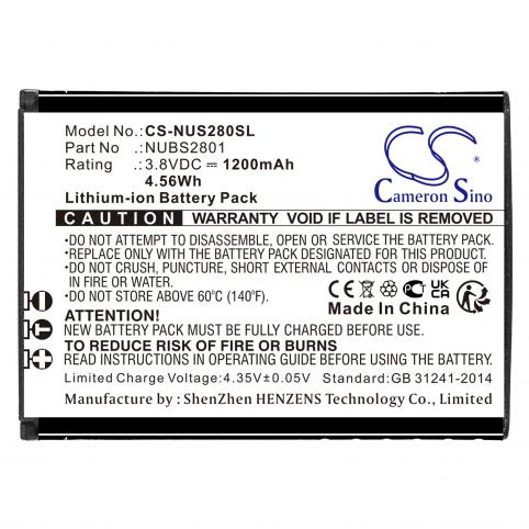 Batterij telefoon nuu mobile f4l 4g lte