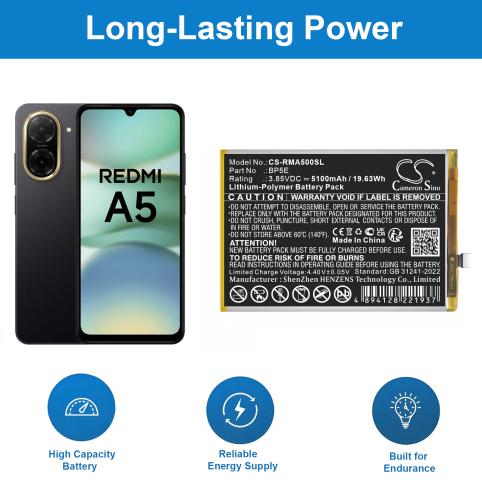 Batterie pour telephone redmi bp5e a5 4g batterij telefoon