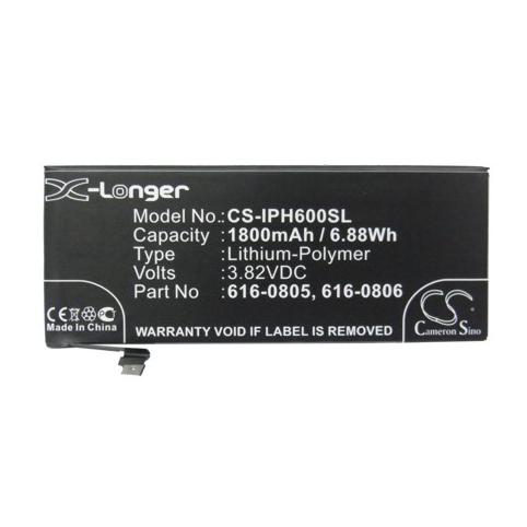 Batterie pour telephone apple 616 0805 iphone 6 batterij telefoon
