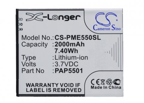 Batterij telefoon prestigio multiphone 5501 duo