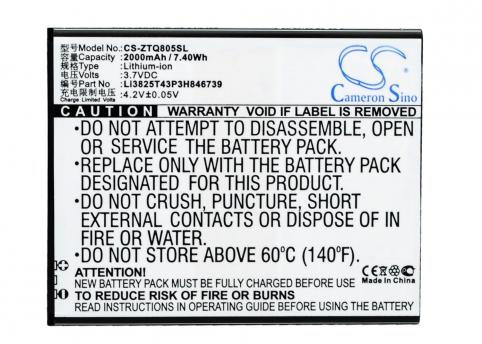 Batterij  zte li3825t43p3h846739