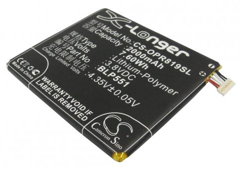 Batterij telefoon oppo real r819