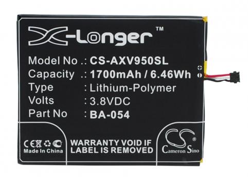 Batterij telefoon naar v950+