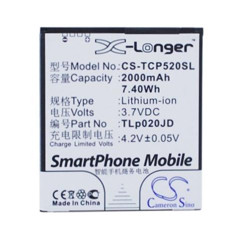 Batterij telefoon tcl p518l