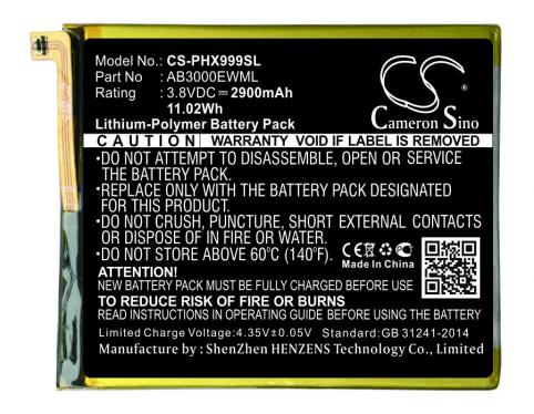 Batterij telefoon philips xenium i999