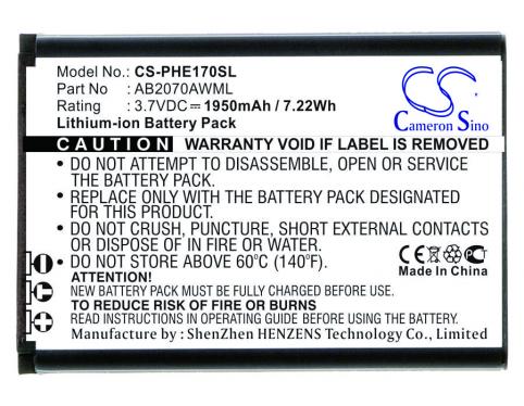Batterij  philips ab2070awml