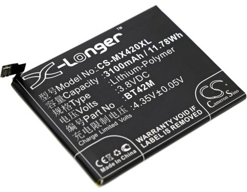 Batterij telefoon meizu m1 metal