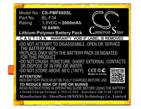 Batterij telefoon phicomm freecomm 2s