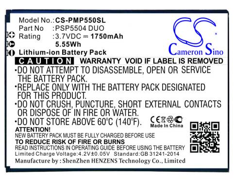 Batterij telefoon prestigio multiphone 5504 duo