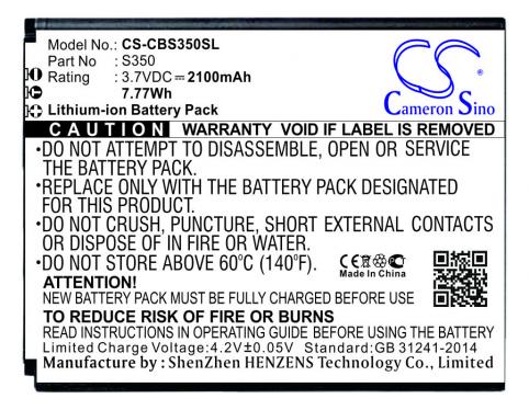Batterij telefoon cubot s350