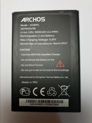 Batterij  archos ac60pl