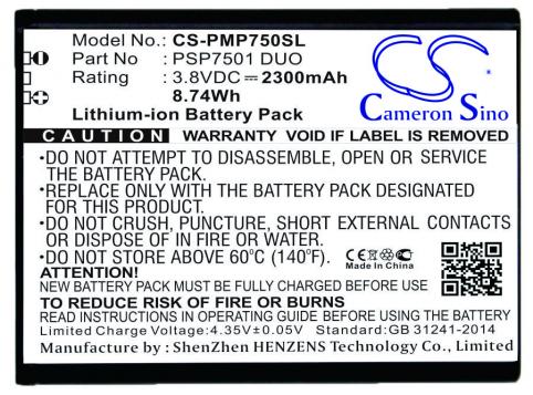 Batterij  prestigio psp7501 duo