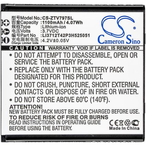 Batterij telefoon zte v797