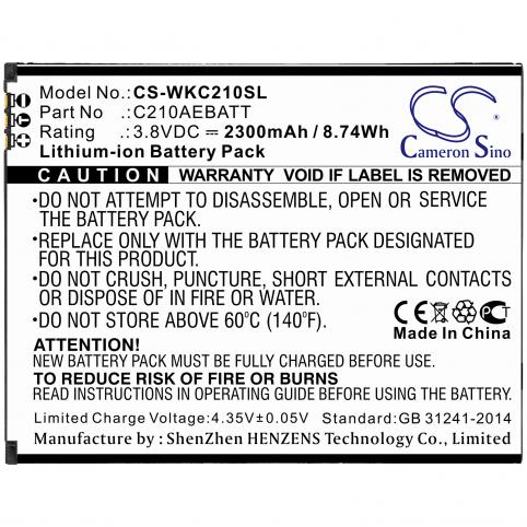 Batterij telefoon wiko c210