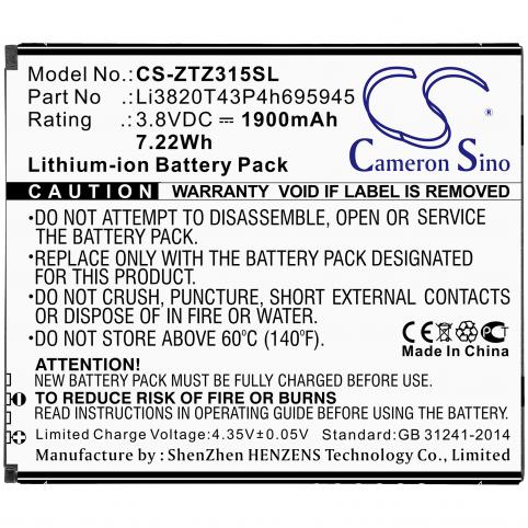 Batterij telefoon zte z3153vpp