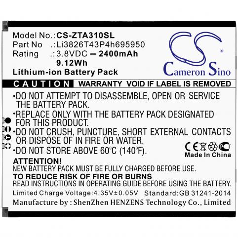 Batterij telefoon zte p545