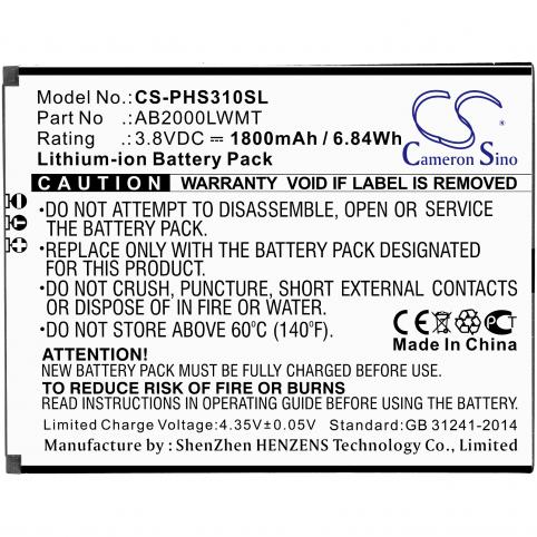 Batterij telefoon philips xenium cts310x