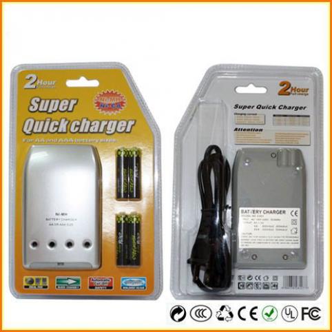 Rapide avec 4 piles aa oplader pile rechargeable