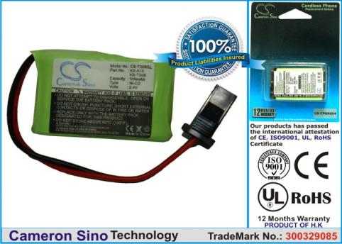 Batterij telefoon zonder fil panasonic kx a16